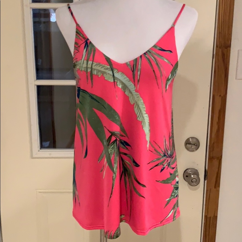 3 for $15 Tropical spaghetti strap blouse